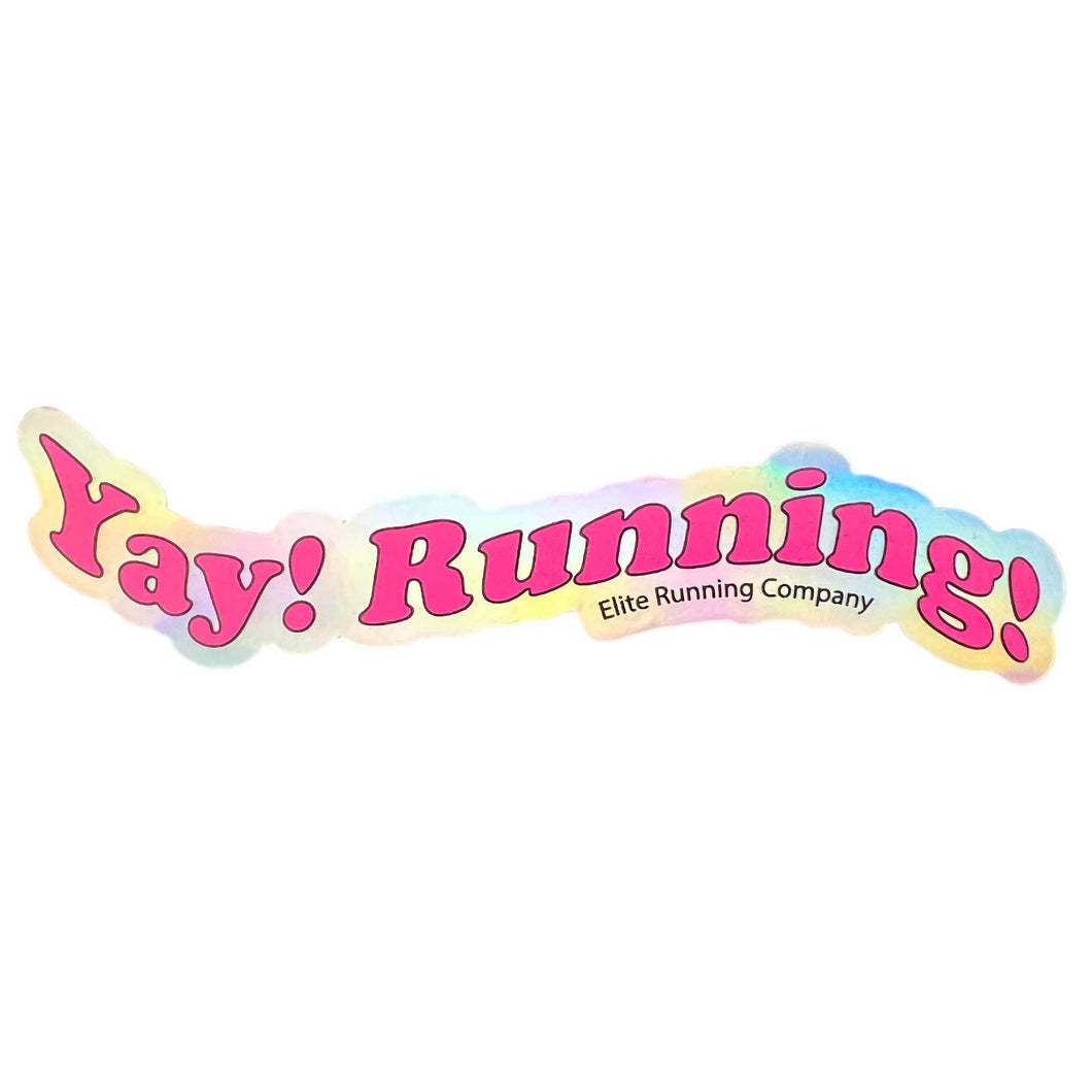 Yay! Running! - Holographic Sticker